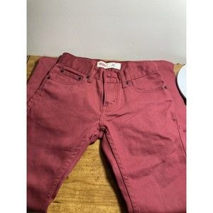 Levi Strauss 511 Slim Fit Jeans Mens Size 10 REG 25 x 25 Low Rise 4 Pockets Red